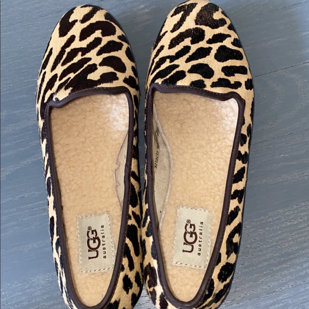 UGG Leopard Spot Pony hair Flat Loafers